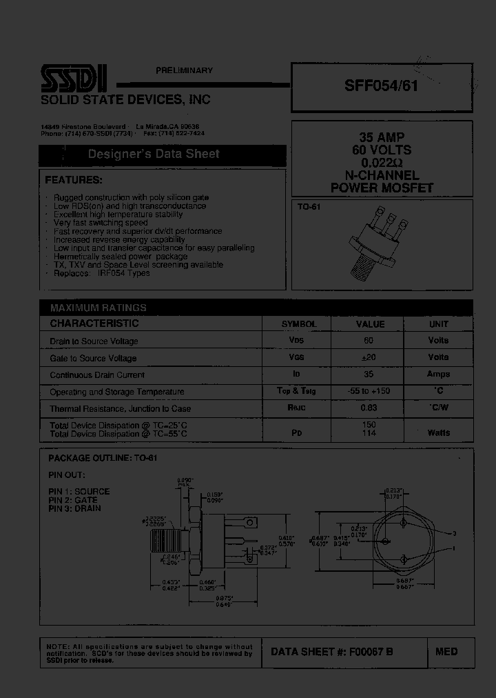 SFF05461_716754.PDF Datasheet