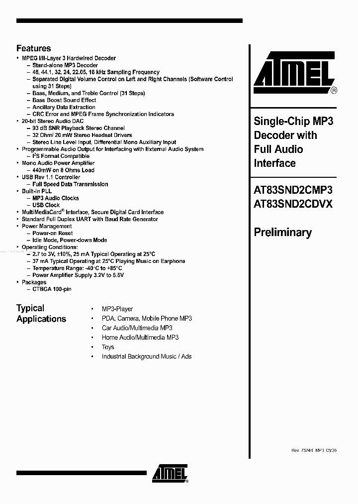 AT83SND2CMP3_863884.PDF Datasheet