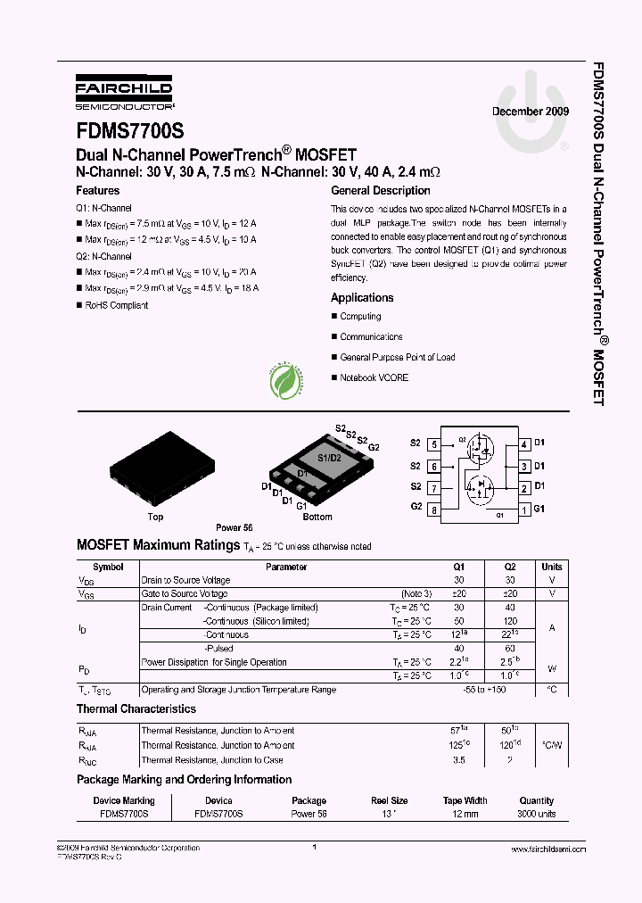 FDMS7700S_1159228.PDF Datasheet
