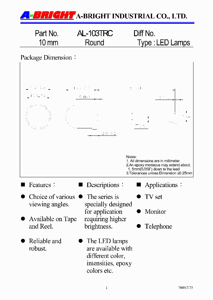 AL-103TRC09_1164244.PDF Datasheet