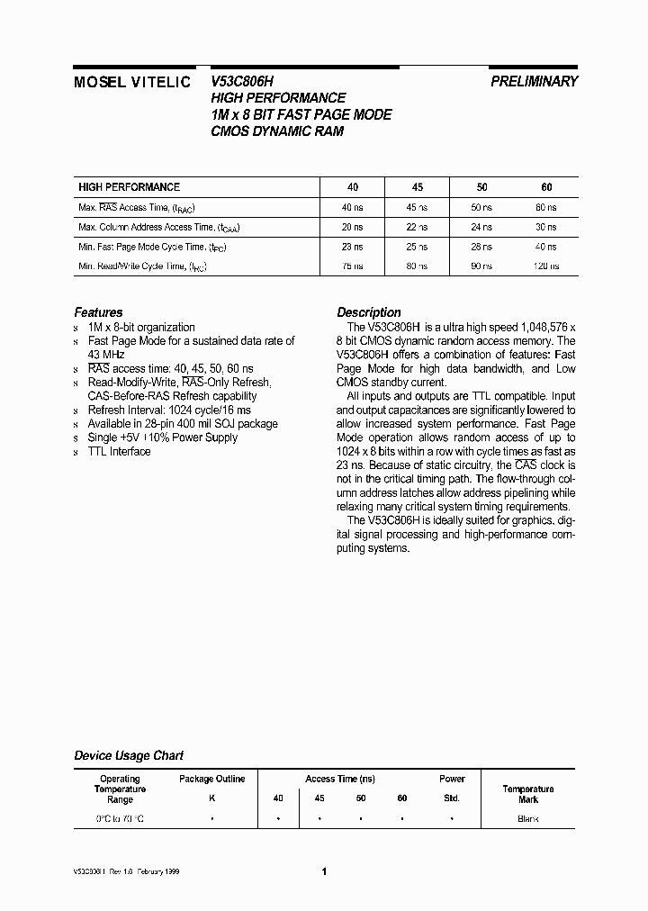 V53C806H_726165.PDF Datasheet