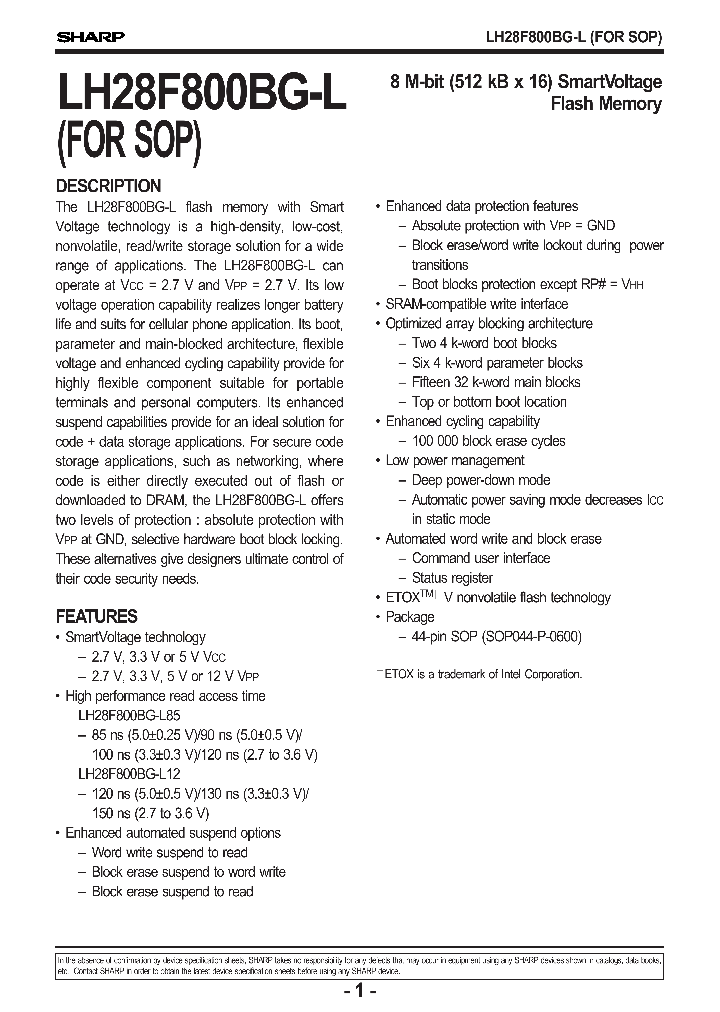 LH28F800BG-L-FOR-SOP_1194701.PDF Datasheet