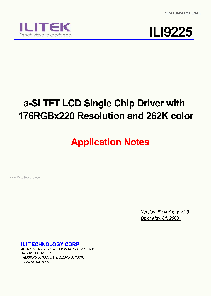 ILI9225_894089.PDF Datasheet