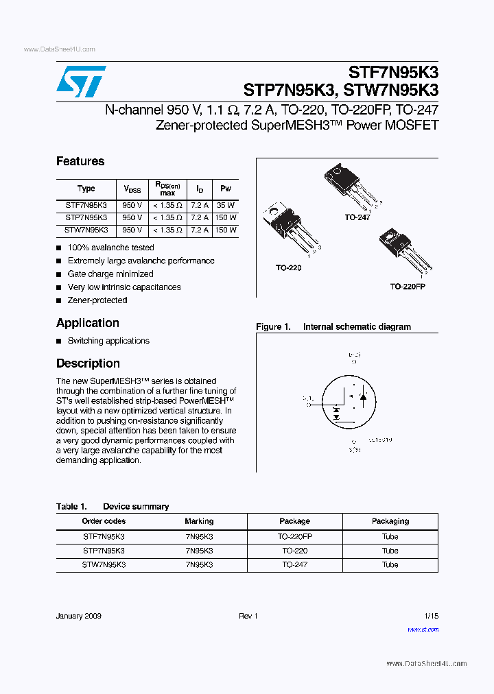 STW7N95K3_913080.PDF Datasheet