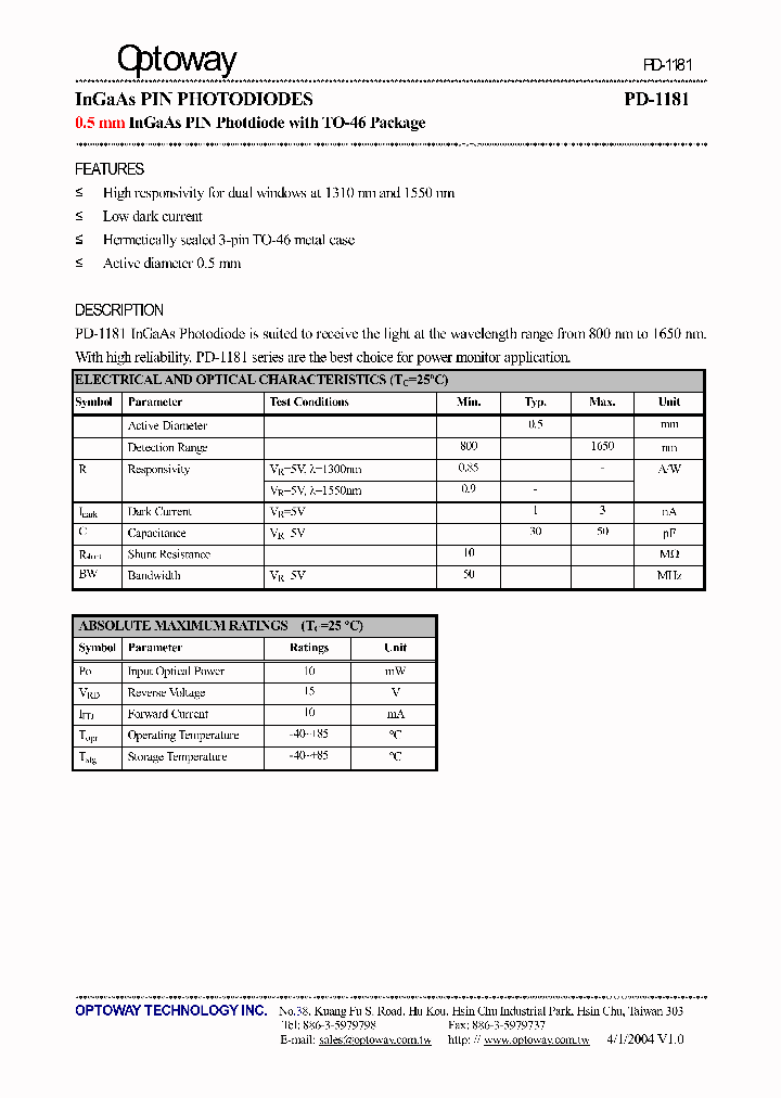 PD-1181_734517.PDF Datasheet