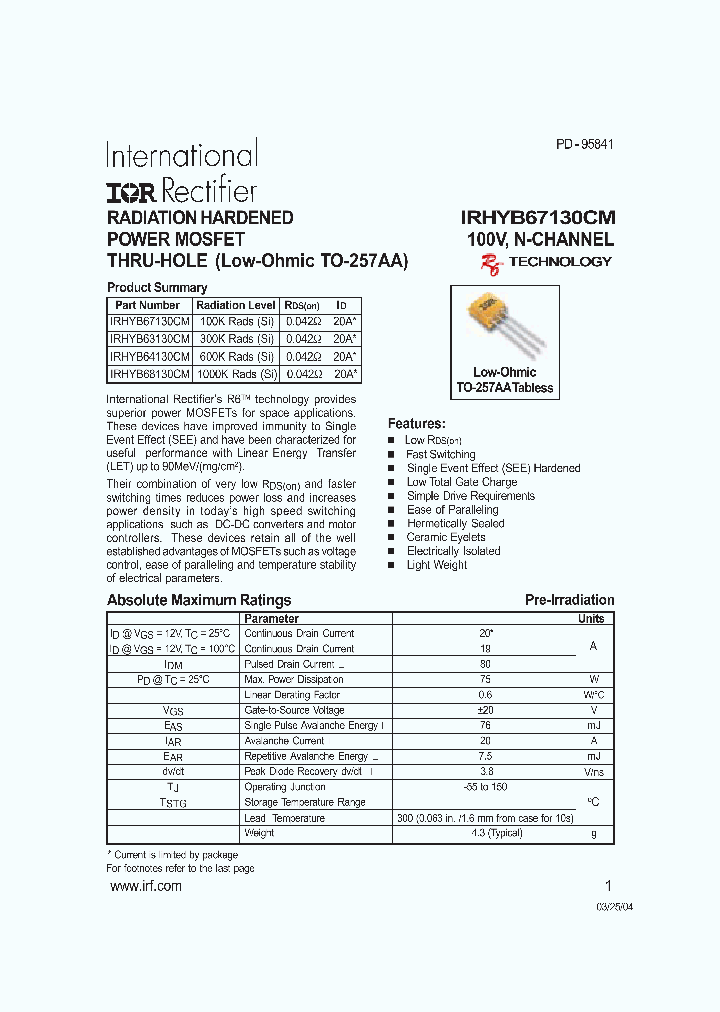 IRHYB68130CM_1230739.PDF Datasheet