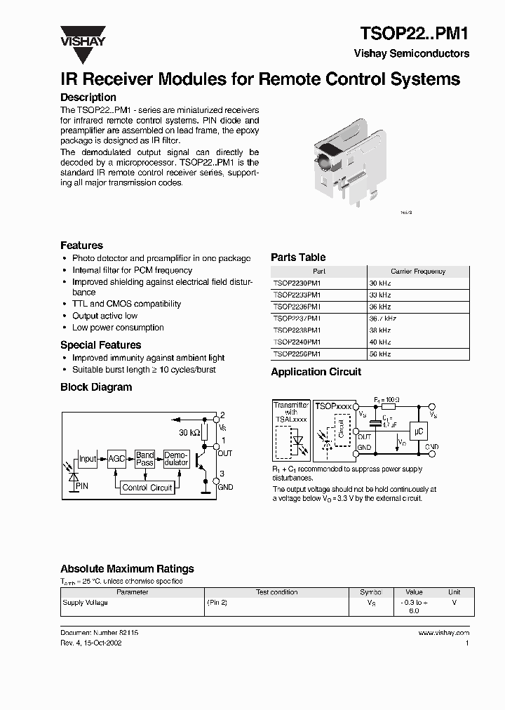 TSOP22PM1_1232507.PDF Datasheet