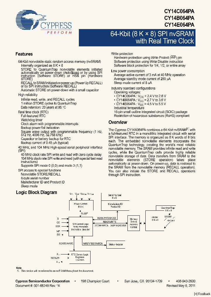 CY14B064PA-SFXI_1208836.PDF Datasheet