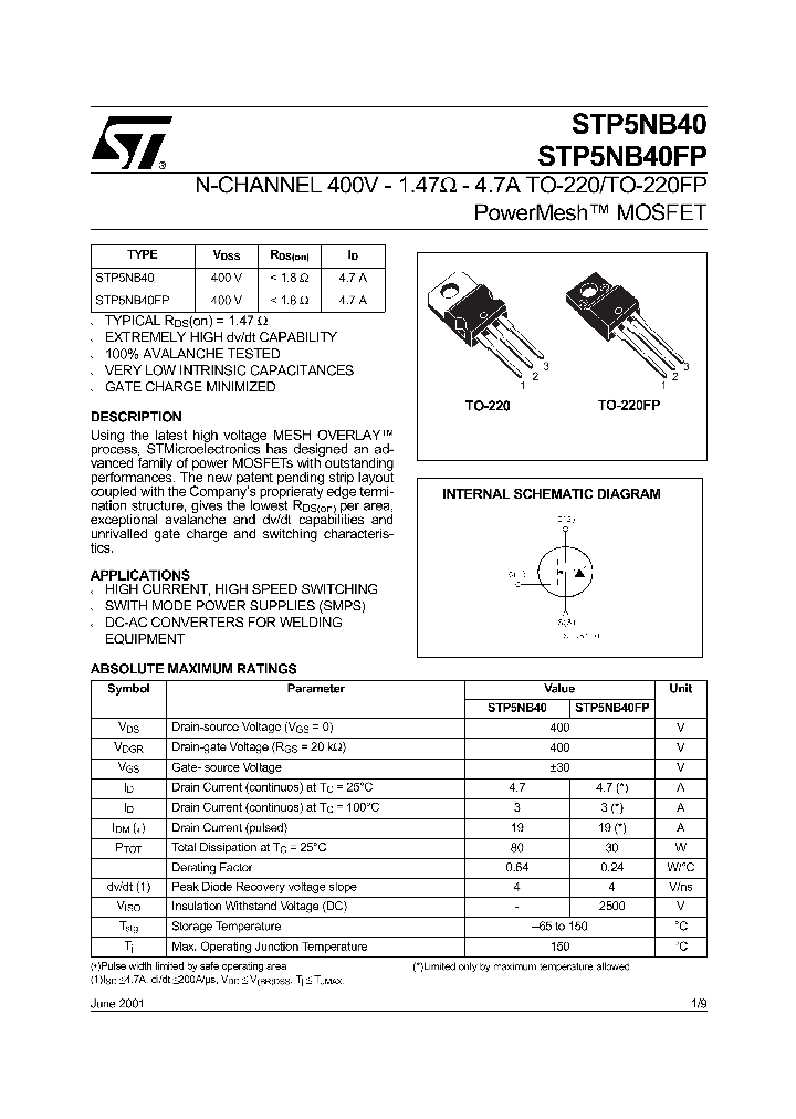 STP5NB40_1237201.PDF Datasheet