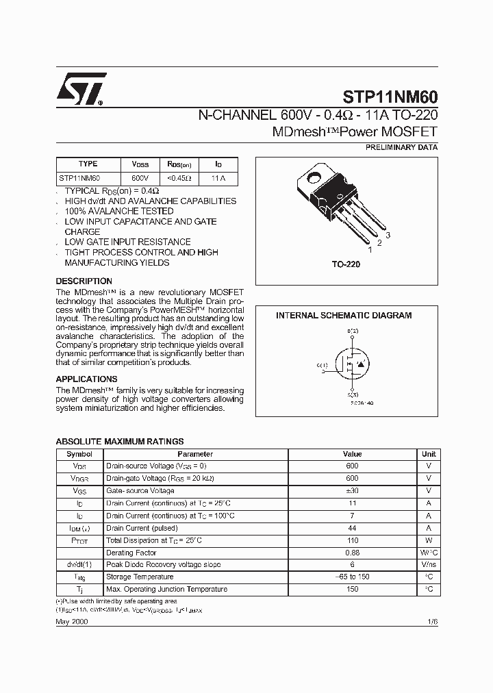 STP11NM60_1241830.PDF Datasheet