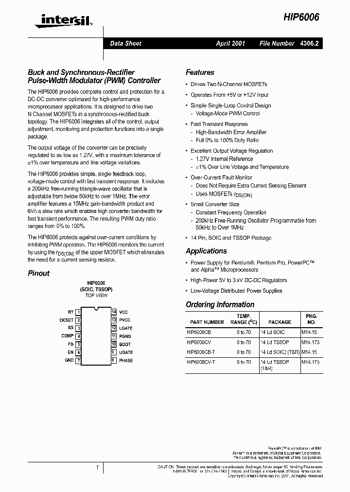 HIP6006_1249744.PDF Datasheet