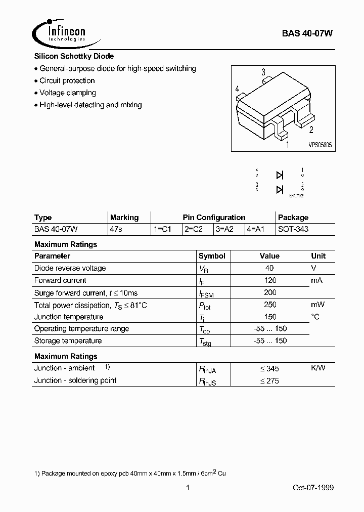 BAS40-07W_1254414.PDF Datasheet