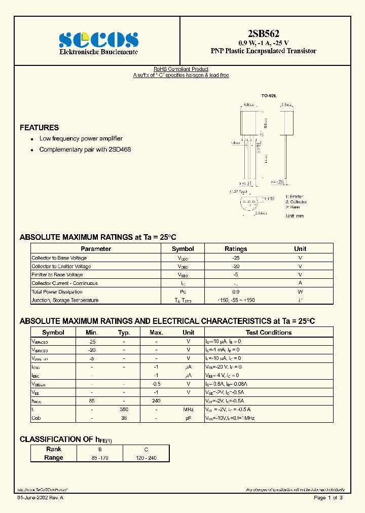 2SB562_1236470.PDF Datasheet