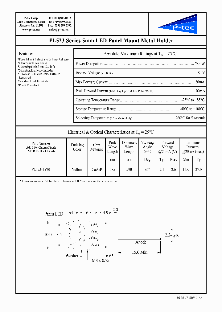 PL523-1Y01_1268966.PDF Datasheet