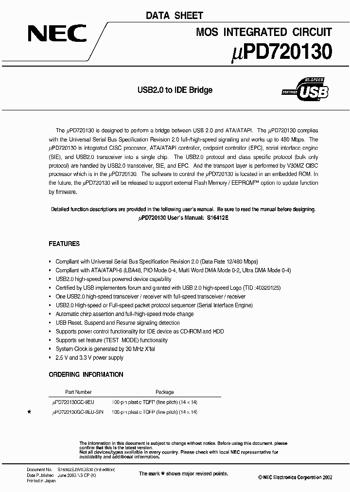 UPD720130_1273975.PDF Datasheet