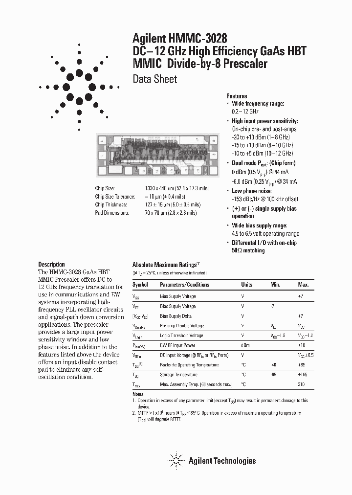 HMMC-3028_1281587.PDF Datasheet
