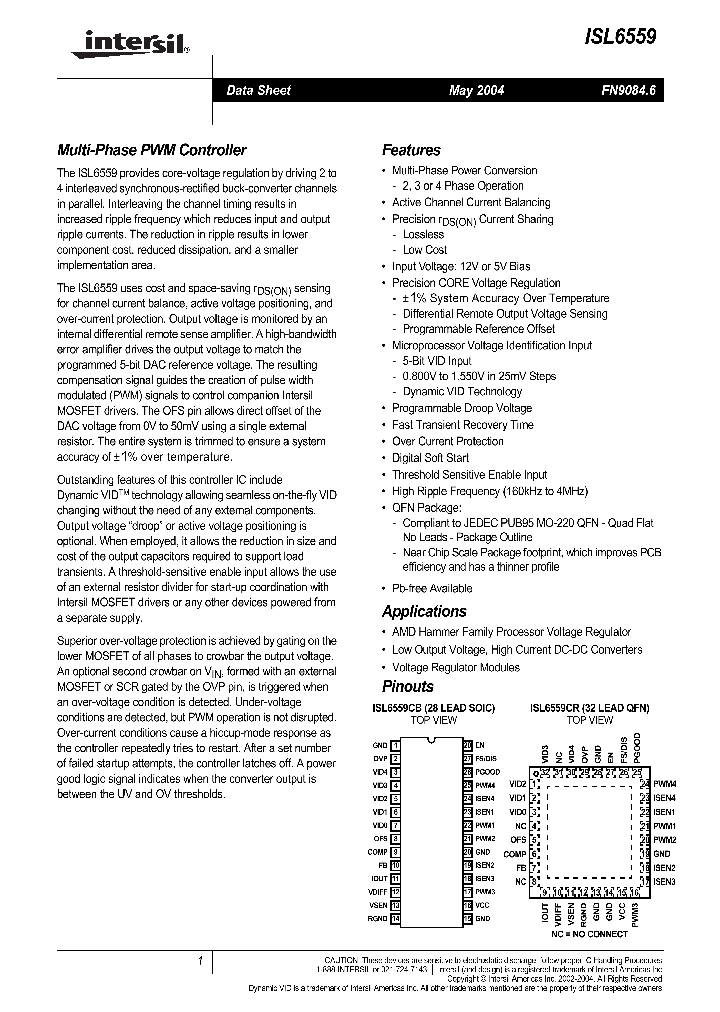 ISL6559_1281878.PDF Datasheet