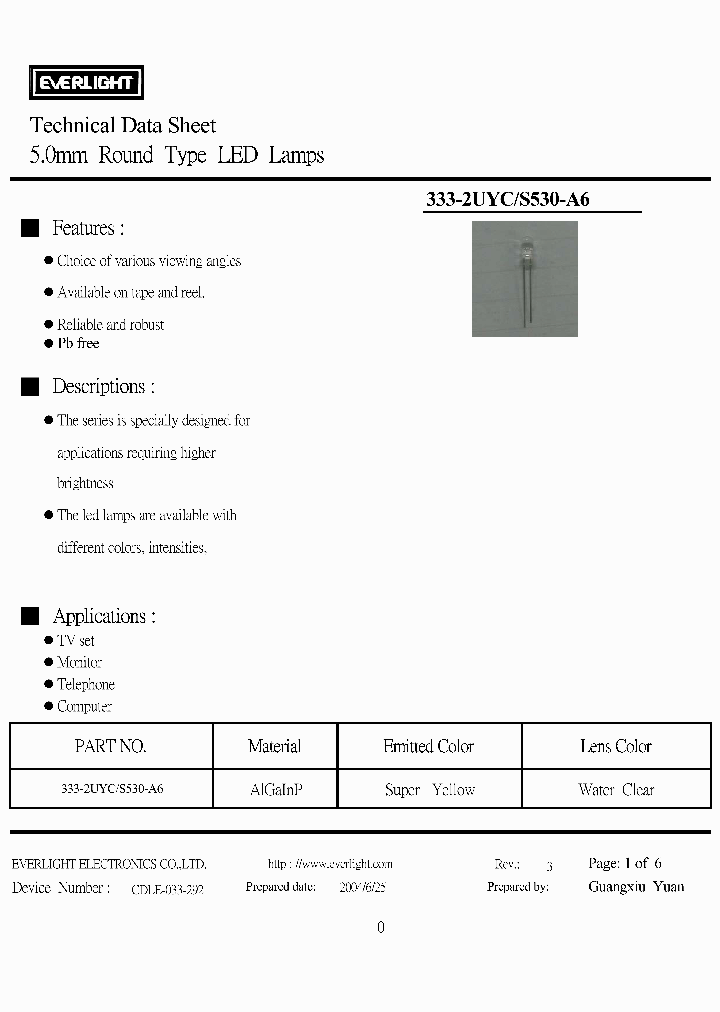 333-2UYC-S530-A6_1286530.PDF Datasheet