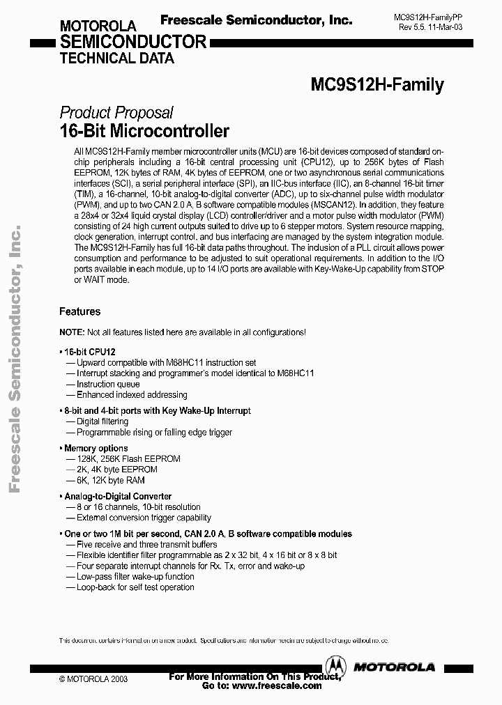 HCS12HFAMILYPP_1308365.PDF Datasheet
