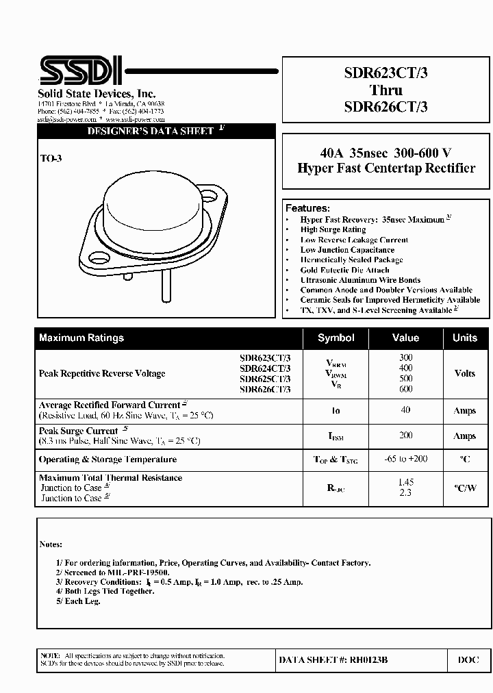 SDR626CT3_774218.PDF Datasheet