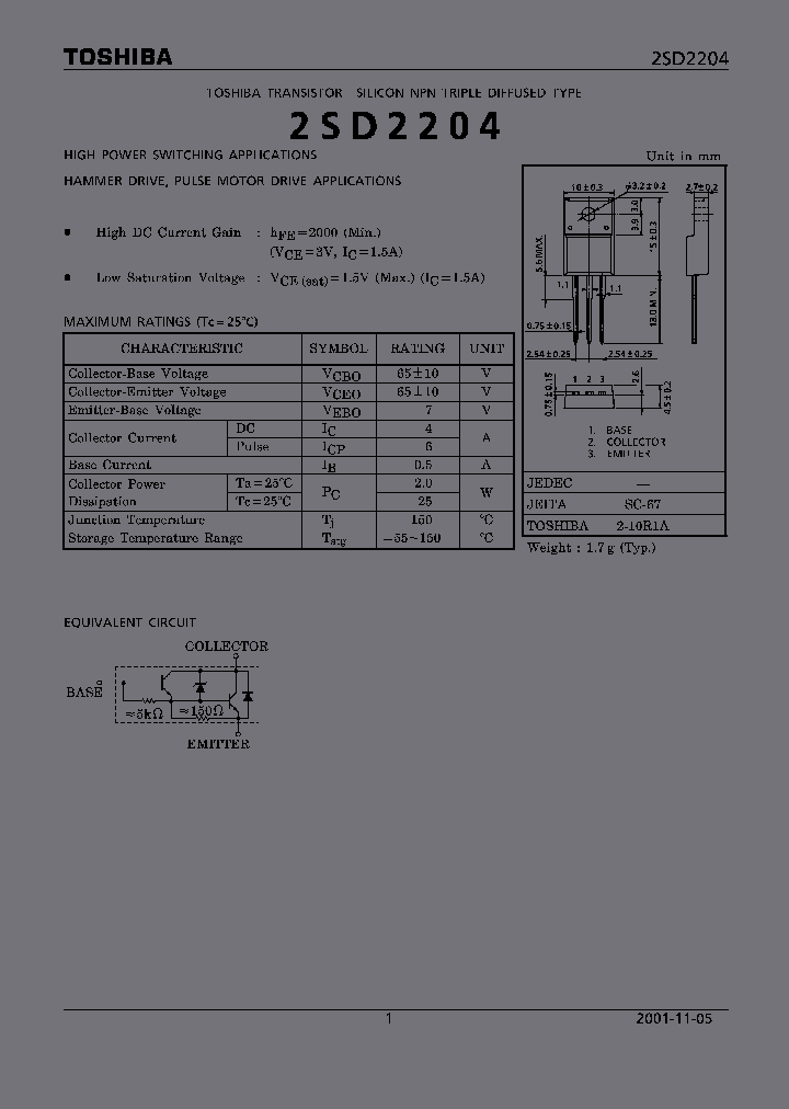 2SD2204_1311039.PDF Datasheet