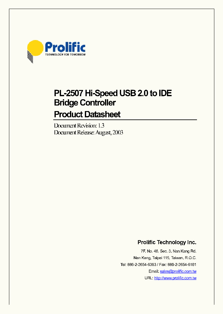 PL-2507_779807.PDF Datasheet
