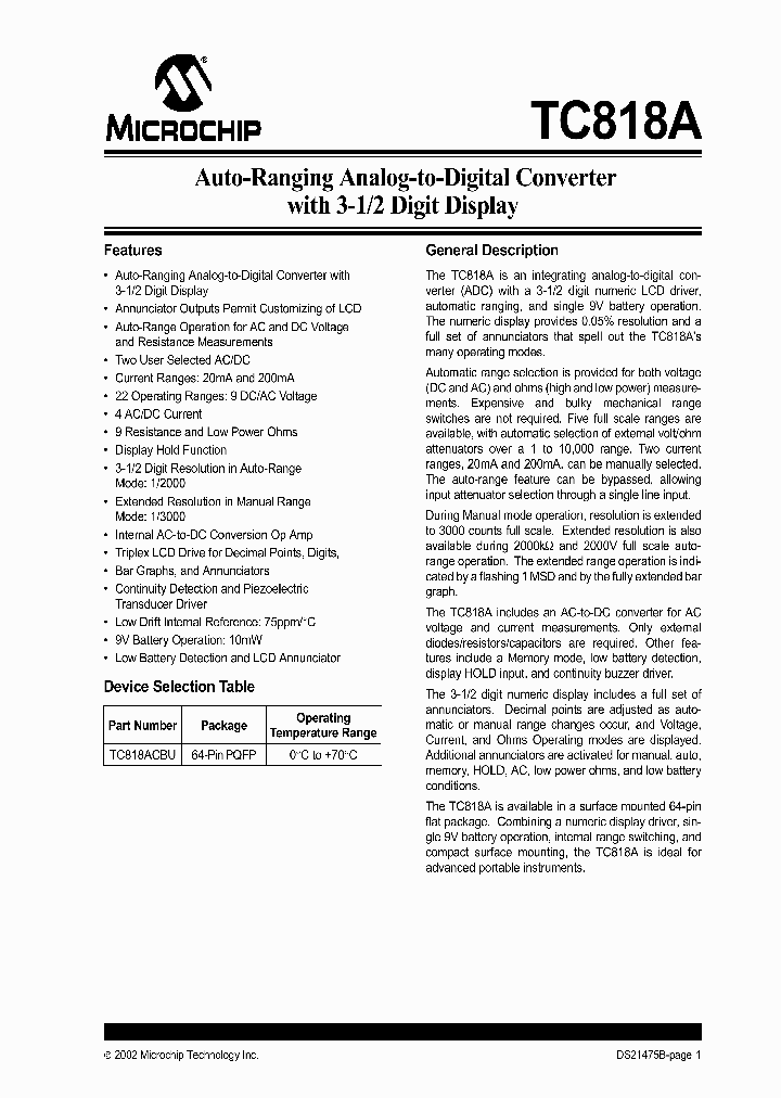 TC818_781447.PDF Datasheet