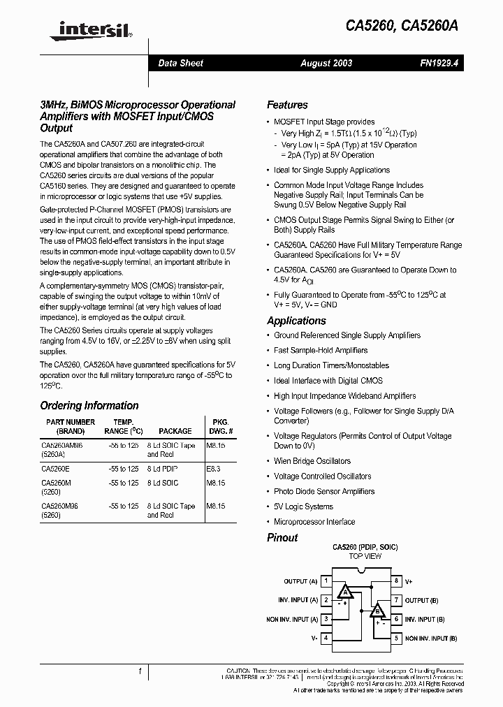 CA5260A_1318416.PDF Datasheet