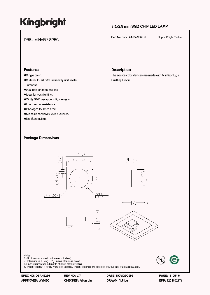 AA3529SYSL_783319.PDF Datasheet