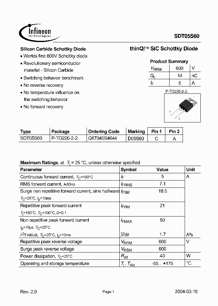 SDT05S60_1322493.PDF Datasheet