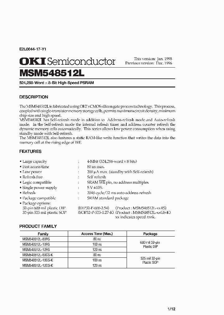 MSM548512L_783817.PDF Datasheet