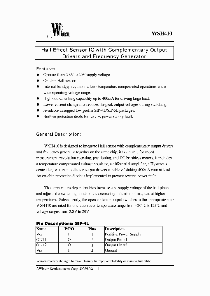 WSH410_794596.PDF Datasheet