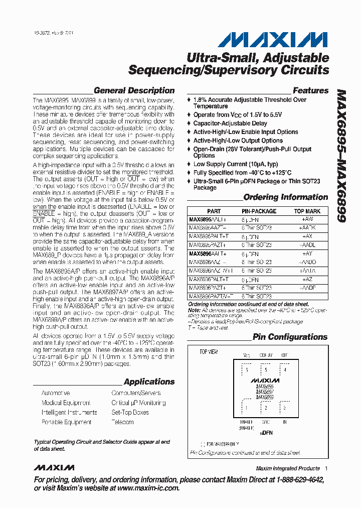 MAX6895AAL_1340827.PDF Datasheet