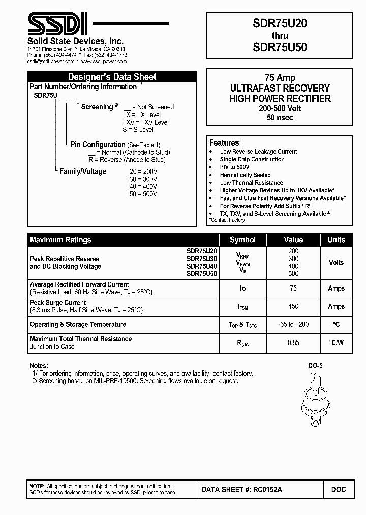SDR75U30_1342318.PDF Datasheet