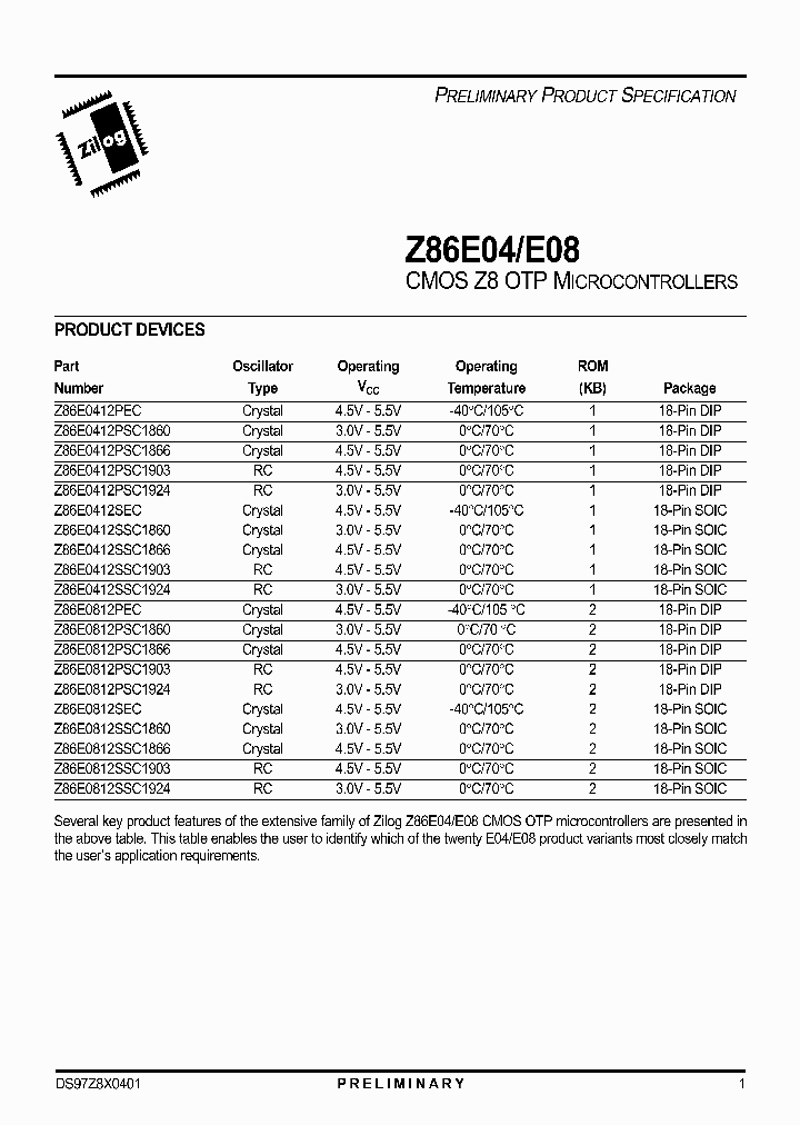 Z86E0812SEC_937455.PDF Datasheet