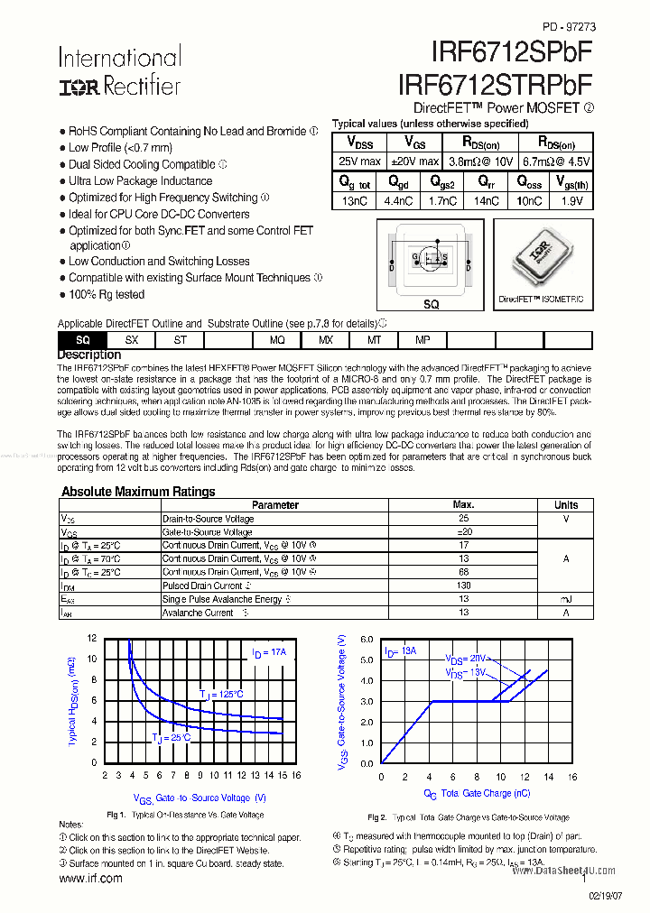 IRF6712SPBF_936716.PDF Datasheet
