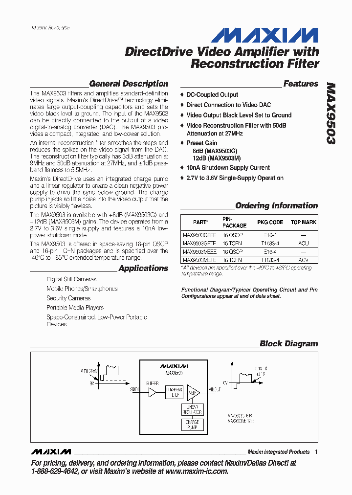 MAX9503METE_1386828.PDF Datasheet
