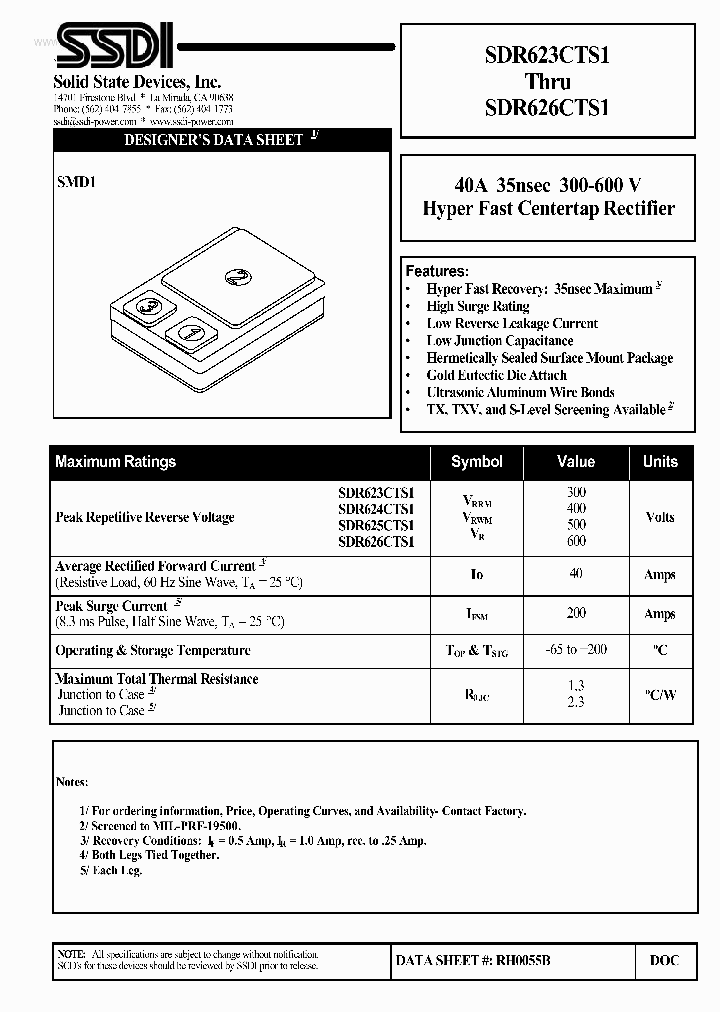 SDR623CTS1_939275.PDF Datasheet