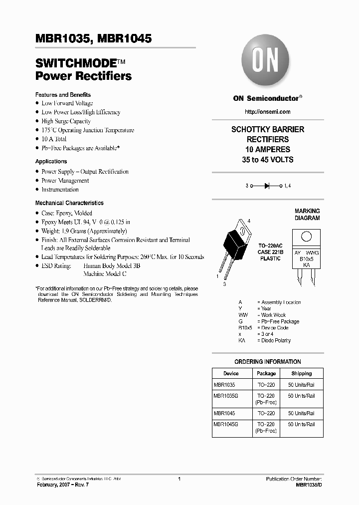 MBR1035_1061593.PDF Datasheet