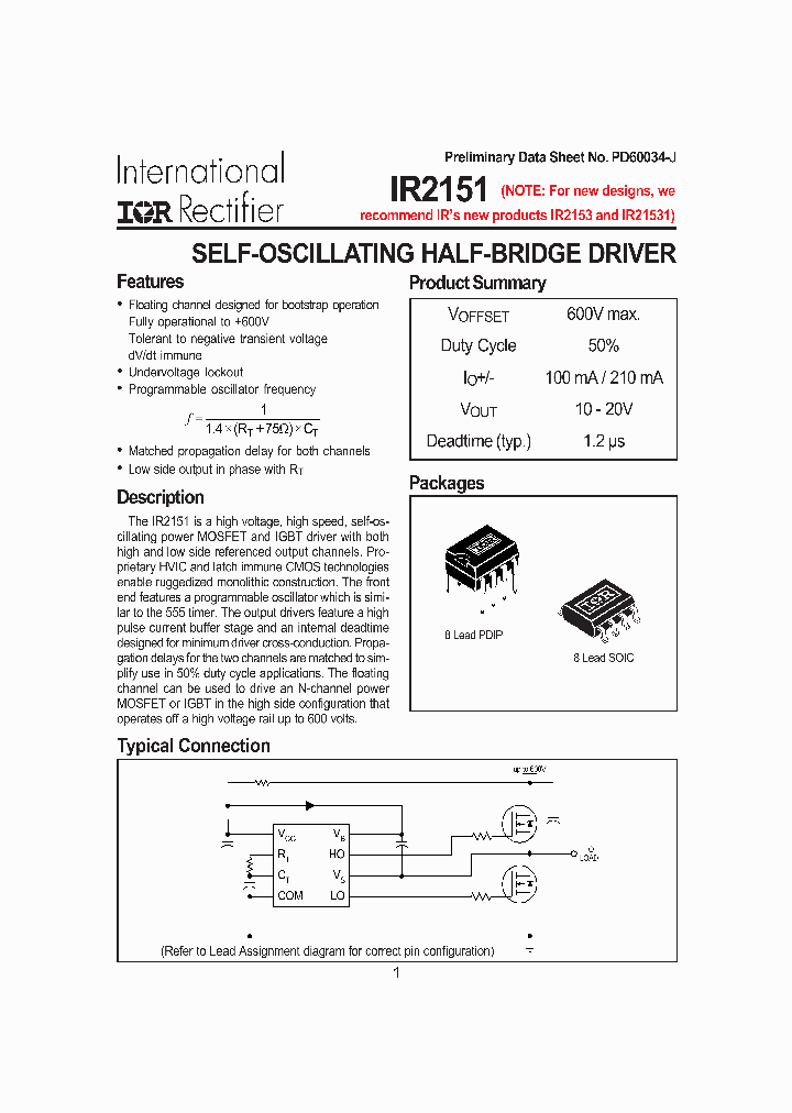 IR2151STR_1400117.PDF Datasheet