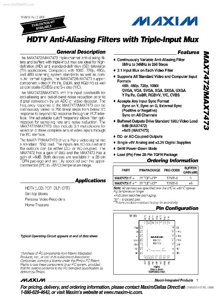 MAX7472_940447.PDF Datasheet