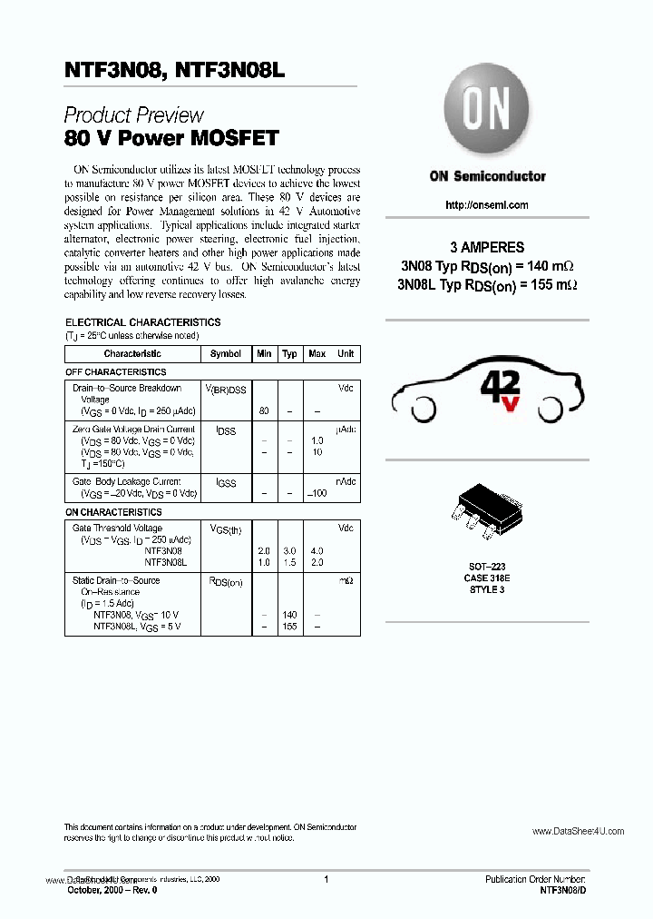 NTF3N08_937990.PDF Datasheet