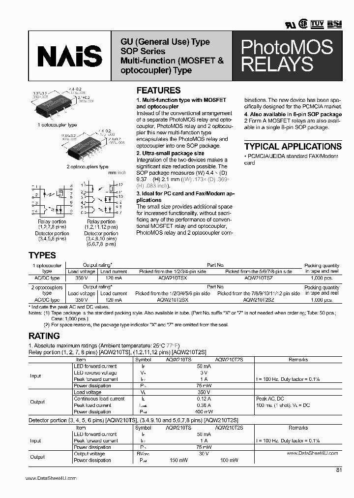 AQW210T2S_1104780.PDF Datasheet