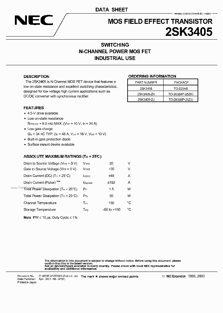 K3405_1056991.PDF Datasheet
