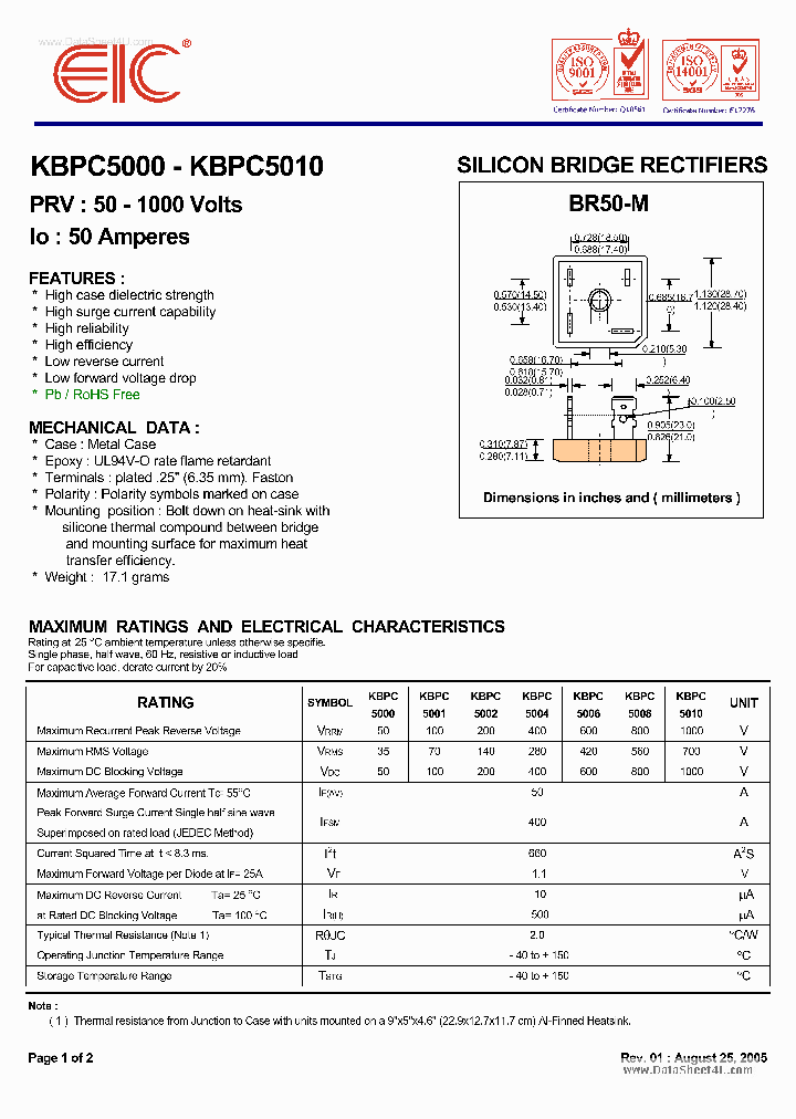 KBPC5000_1224721.PDF Datasheet