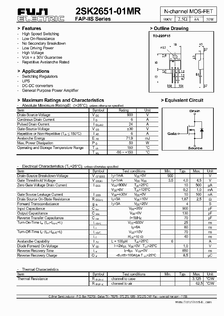 K2651-01MR_1231310.PDF Datasheet