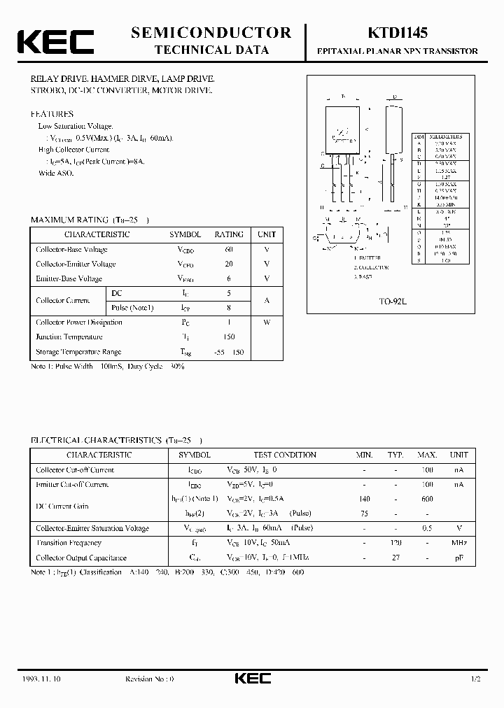 KTD1145_1403029.PDF Datasheet
