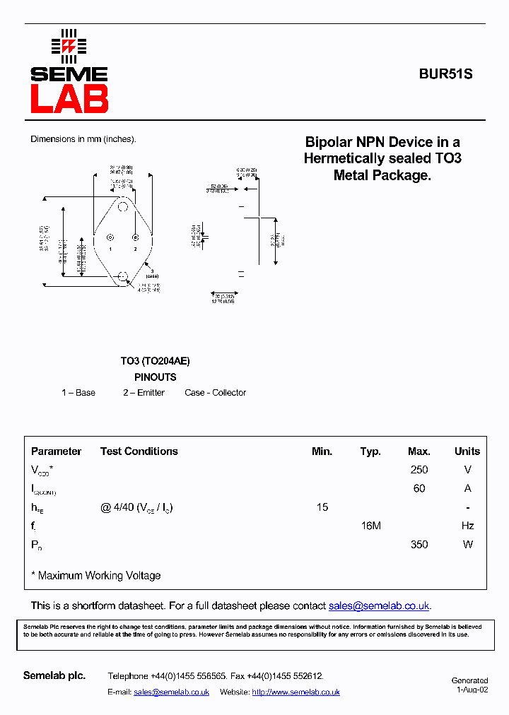 BUR51S_1387325.PDF Datasheet