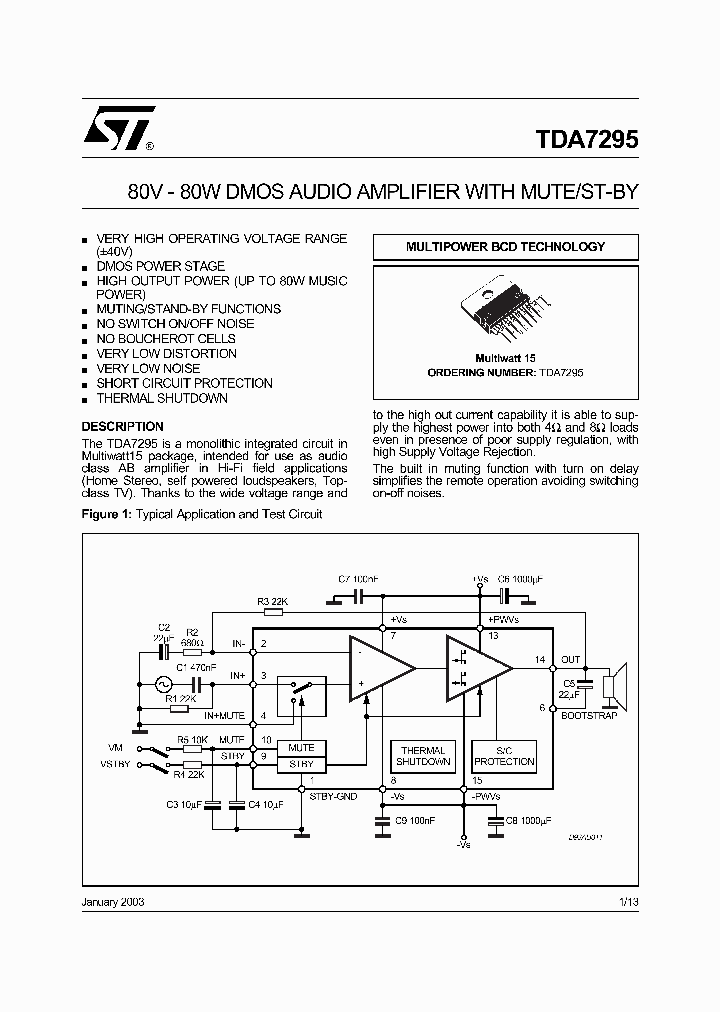 TDA7295_1416002.PDF Datasheet