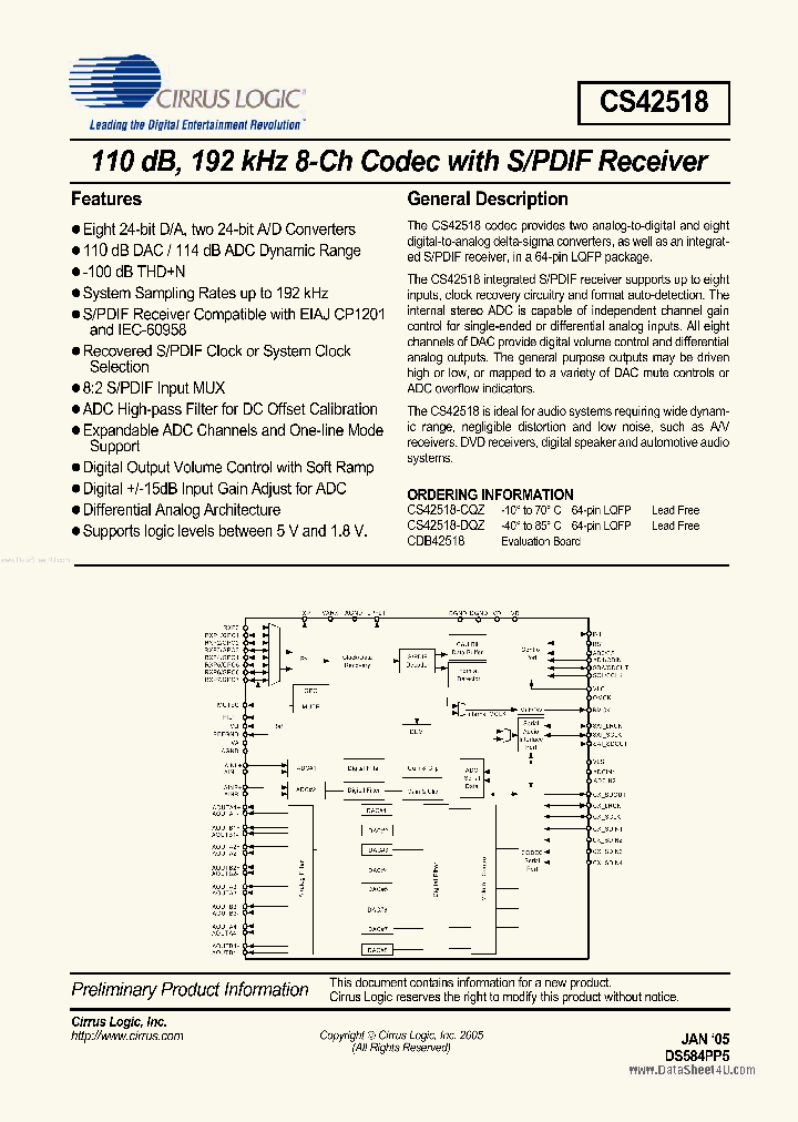 CS42518_1245850.PDF Datasheet